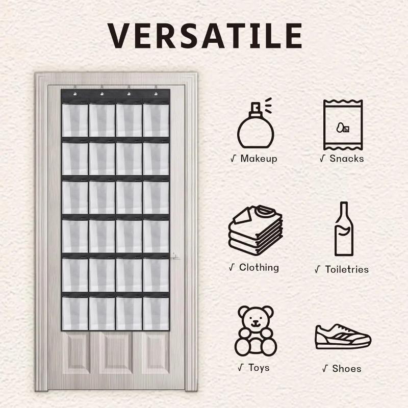 Wall Mounted Storage Bag  Mesh Shoe Storage Bag Hanging Bag For Miscellaneous Items Behind The Door Shoe Organizer