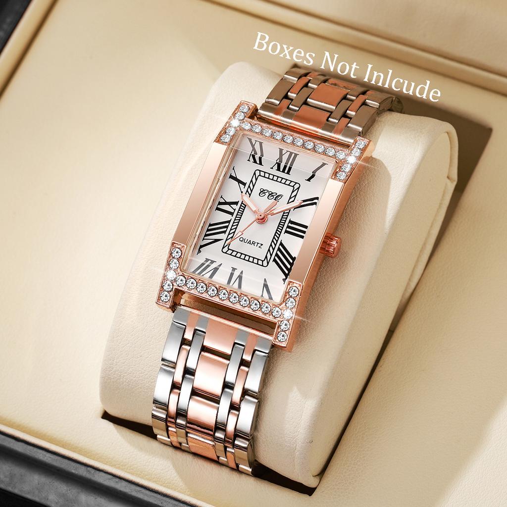 Luxury Diamond Women Watches Fashion Rectangle Dial Ladies Quartz Wristwatch Girls Clock Reloj Mujer