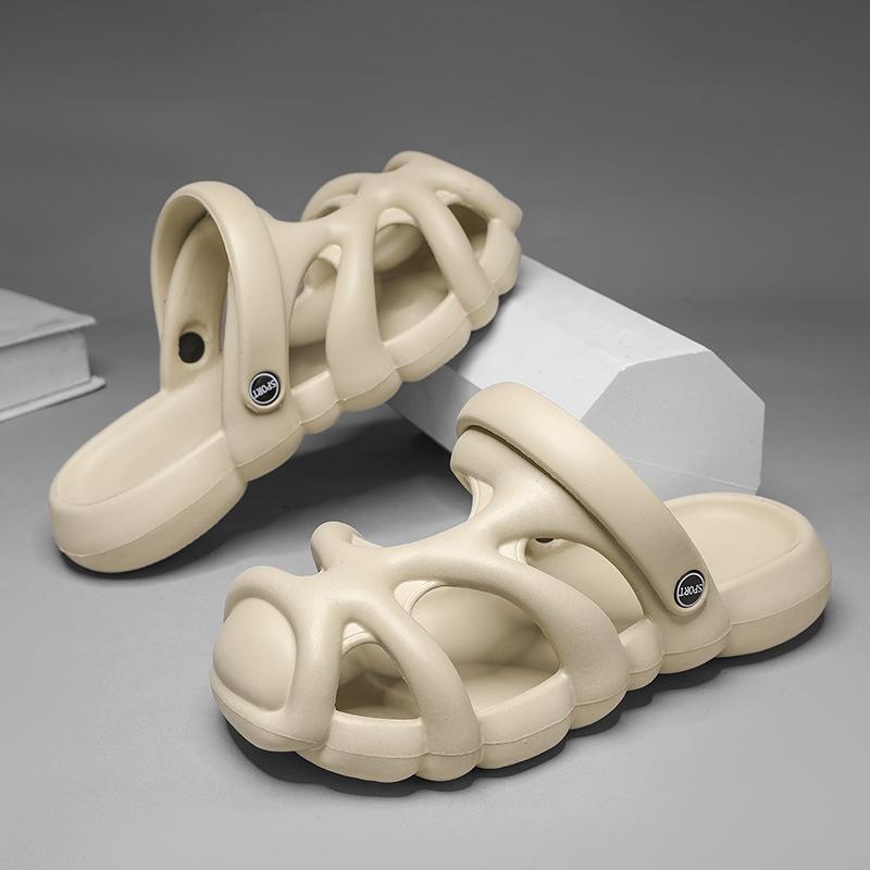 Stepping On Shit Hole Shoes Men's Summer Driving Non-slip Soft-soled Bag Head Beach Shoes Trendy Sandals Outdoor Slippers Men's Outer Wear