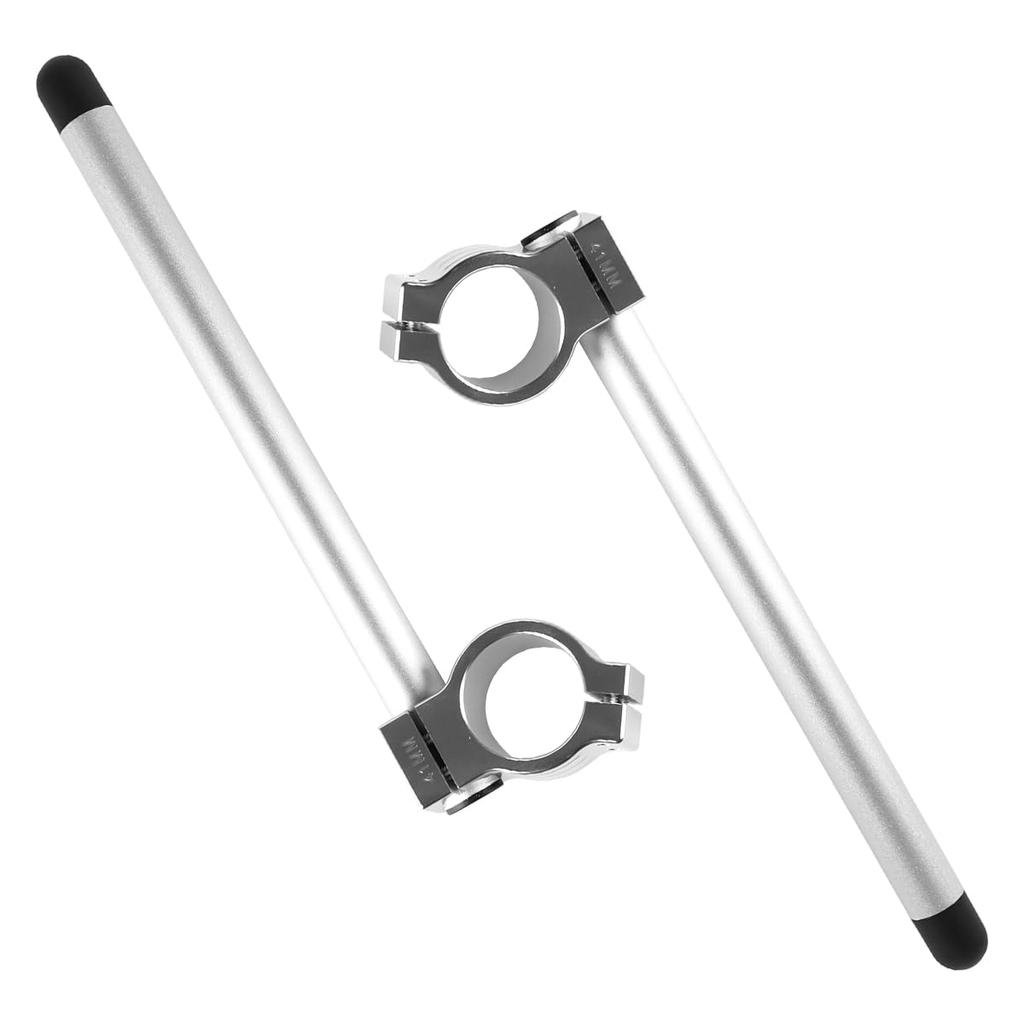 SZYUMO Sports Motorcycle 22mm CNC Cut Handlebar Tube Fork Clipons Mm 7/8" 33/35/37/41/43/45/48/50/51 (50mm, Silver)