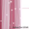 Lace Blackout Curtains Double Layer with Sheer Star Pattern Embroidery Thermal Insulated Curtain Princess Curtain  Luxury Double Layer Curtains