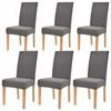 Flexible Smooth Chair Covers Size L Tess 6 Pcs Graphite Grey
