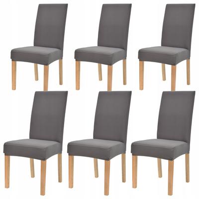 Flexible Smooth Chair Covers Size L Tess 6 Pcs Graphite Grey