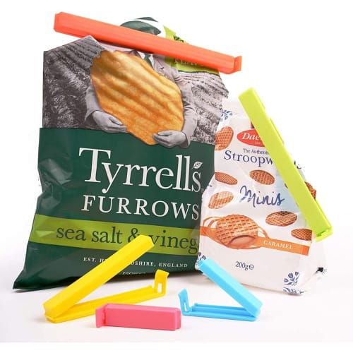 Samcos Convenient Bag Clips, Kitchen Clips, Refrigerator Bag Clips, Prevent Moisture from Snacks, Food Storage, Waterproof and Moisture-Proof Clips, 5