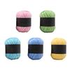 5 Rolls Multicolor Gradient Cotton Yarn for Hand Knitting Crochet Projects Sweaters Hats Gloves Scarves Shawls Christmas Gifts