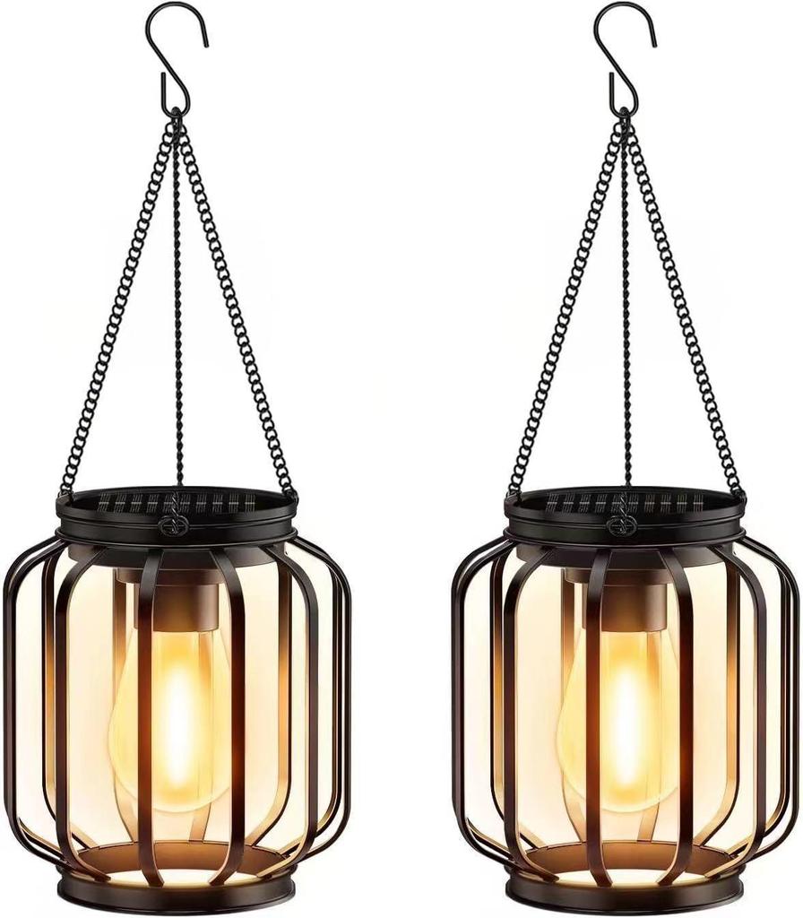 Cross-border Solar Lantern: Wrought Iron Garden & Patio Chandelier