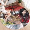 Cherry Blossom Romance Custom Name Round Area Rug Carpet Rug For Living Room Bedroom Sofa Playroom Decor Nonslip Floor Mat
