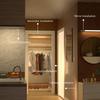 Night Light Under Cabinet Lights Ultra Thin LED Light Motion Sensor Wireless Rechargeable 3 Color For Kitchen Bedroom Lighting