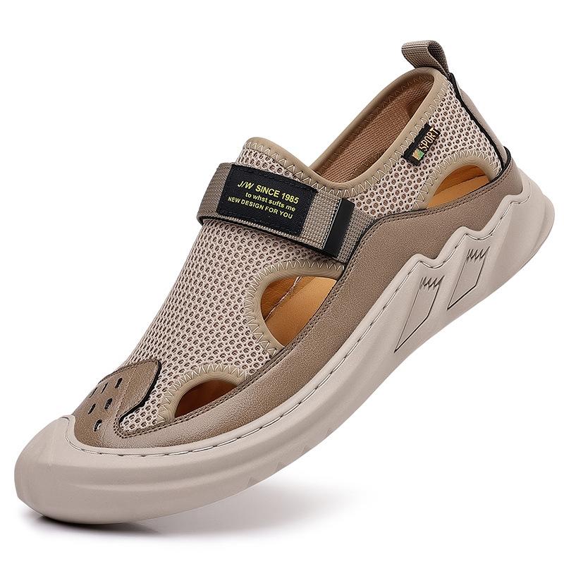 Men's summer new outdoor beach shoes men's shoes thin lightweight breathable mesh shoes sandals 2025