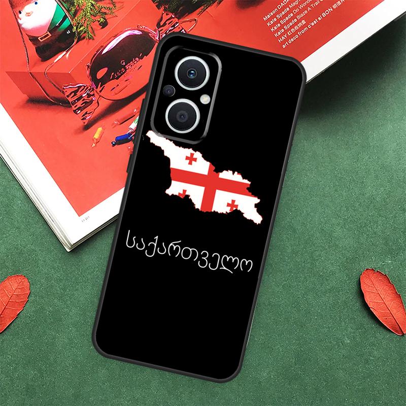 Georgia Flag Case For OPPO Reno 10 11 12 13 14 Pro 11F 12F 13F 14F 7 8 Lite OPPO Find X9 X8 X5 Pro Cover