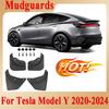 4PCS Original Mudflaps for Tesla Model Y 2024 Soft Mudguards Splash Guards Fender No Drilling Accessories