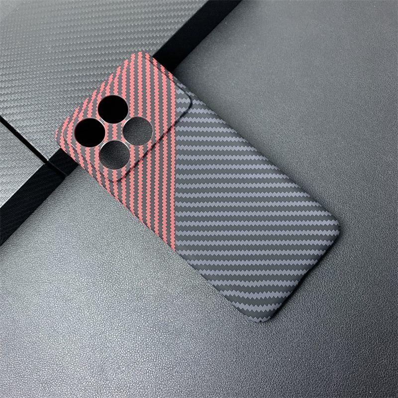 Case For POCO F6 X6 Pro Redmi Note 13 Pro 5G Carbon Fiber Stripe PC Back Cover For Redmi Note13 Pro Plus Bumper Funda