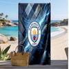 Asciugamano da Spiaggia Stampato Manchester City Asciugamano Morbido ad Asciugatura Rapida Coperta da Spiaggia Rettangolare Grande Portatile per Viaggio Piscina