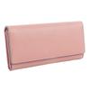 Women Long Wallet Large Capacity PU Leather Fashionable Lady Purse for Bills Cards Coins Lotus Root