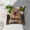Kwaii Klippschliefer Tier Niedliche Kissenhülle Quadratisch Doppelseitiger Druck Sofakissenbezug Kissenbezug Schlafzimmer Nachttisch