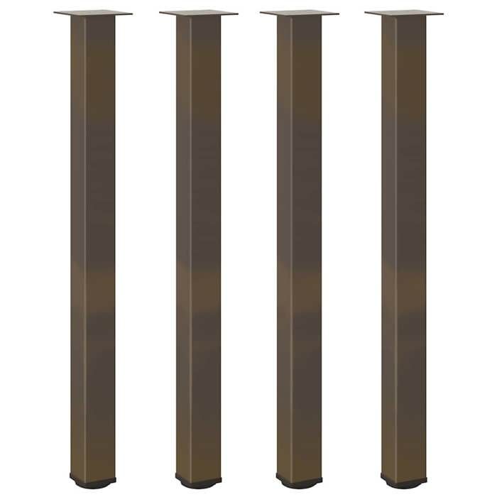 VidaXL Bar Table Legs 4 Pieces Natural Steel 110-112 Cm Steel 4012483