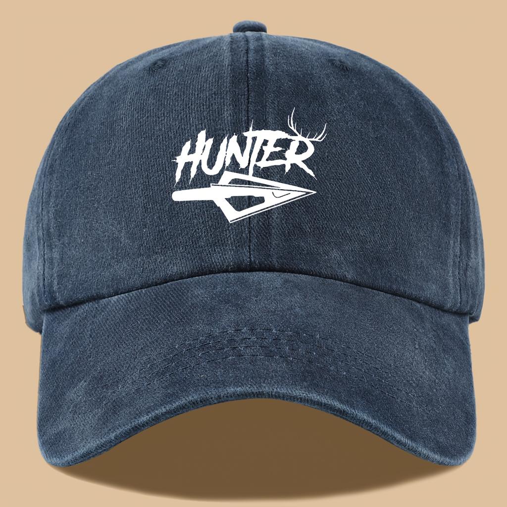 Fashionable Hunter Antler Print Retro Trucker Cap/Baseball Cap Breathable Adjustable Outdoor Sun Hat