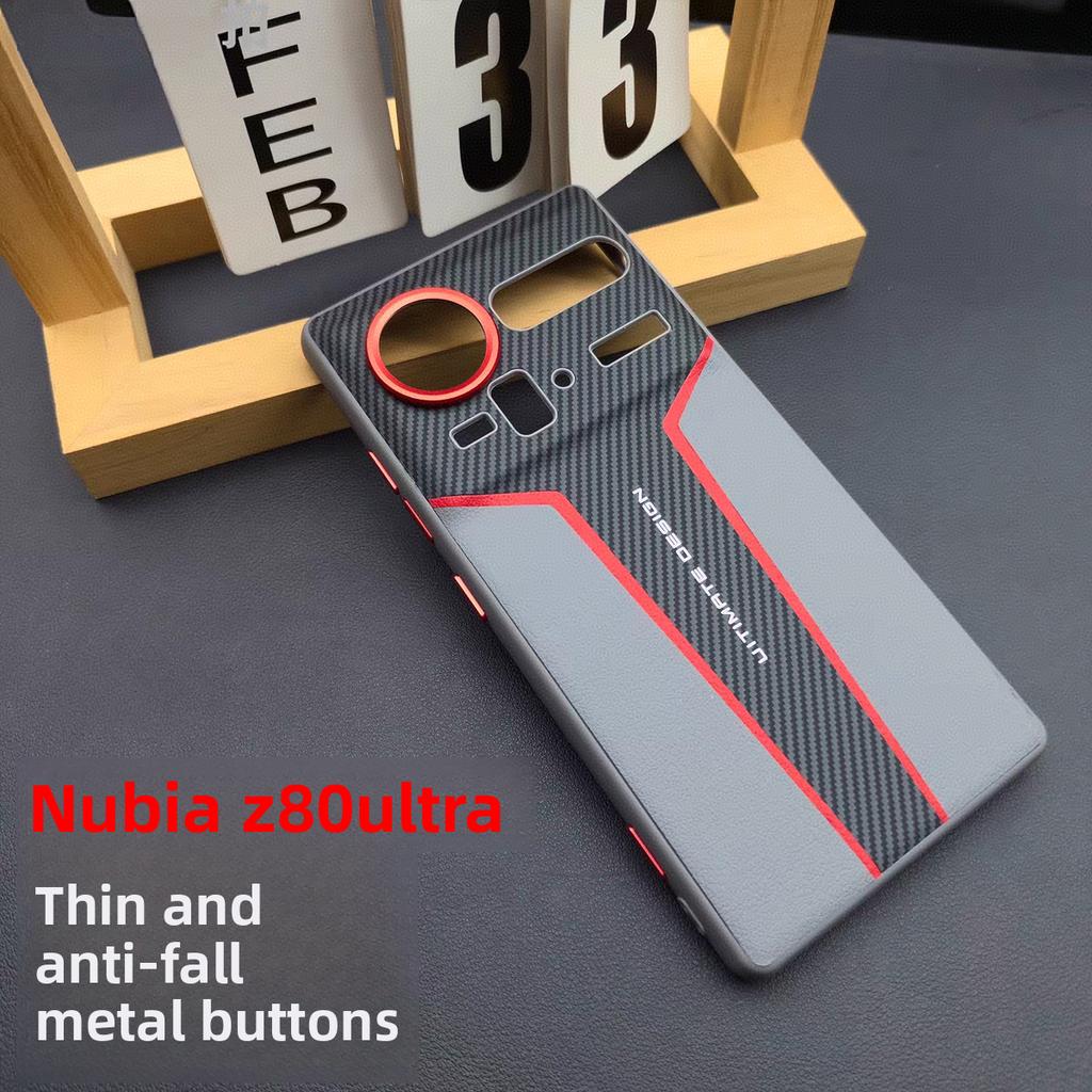 Custodia per ZTE Nubia Z80 Ultra Custodia Protettiva Posteriore Rigida di Lusso in PU Resistente agli Urti per Nubia Z80 Z70 Z70S Ultra