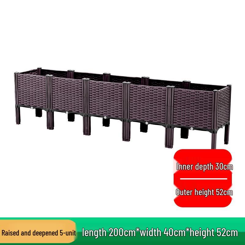 Extra Large Plastic Raised Vegetable & Flower Planter for Balcony/Courtyard