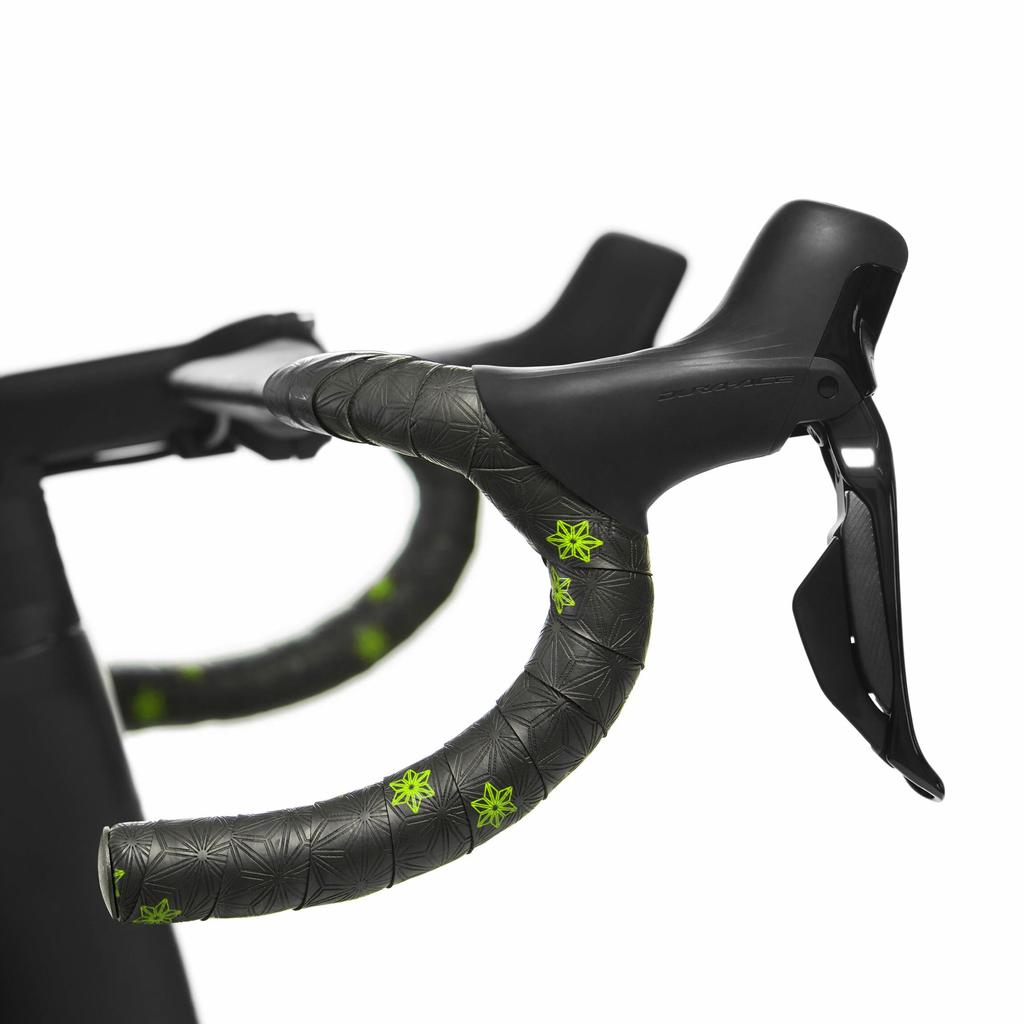 Supacaz Cycling Bar Tape Super Sticky Kush Galaxy Neon Yellow Stars Black Plugs - - - +