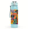 1PC Multi Breed Dog Collage 750ml Color Plastic Sports Water Bottle Leakproof Flip Straw Lid For Sports Office Home Use