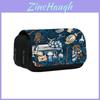 Cartoon Harry Potter Pattern Double Layer Stationery Storage Bag For Students And School Supplies