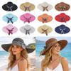 Fashion Big Brim Summer Sun Hat Sun Protection Breathable Beach Cap Bowknot Casual Straw Hat for Women