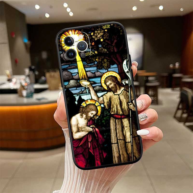 

NH44 The Baptism of Jesus Phone Case for Samsung Galaxy S20 S21 S22 Ultra FE + Plus A21S A22 A24 A25 A26 A30 A30S A31 Galaxy S21 FE 5G