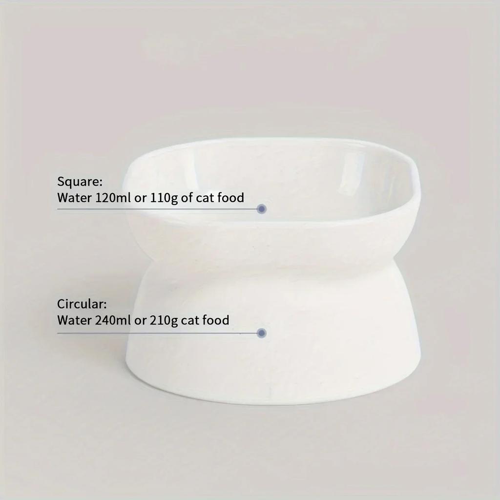 1pc-Pet Inclined Feed Bowl, Cat and Dog Dining Bowl, Pet Neck Protection