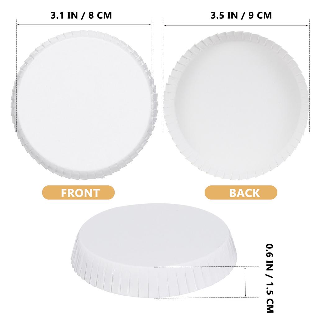 100Pcs Disposable Paper Cup Lids Safe Material Disposable Cup Covers for Coffee Tea Juice Bars Restaurants Cafes
