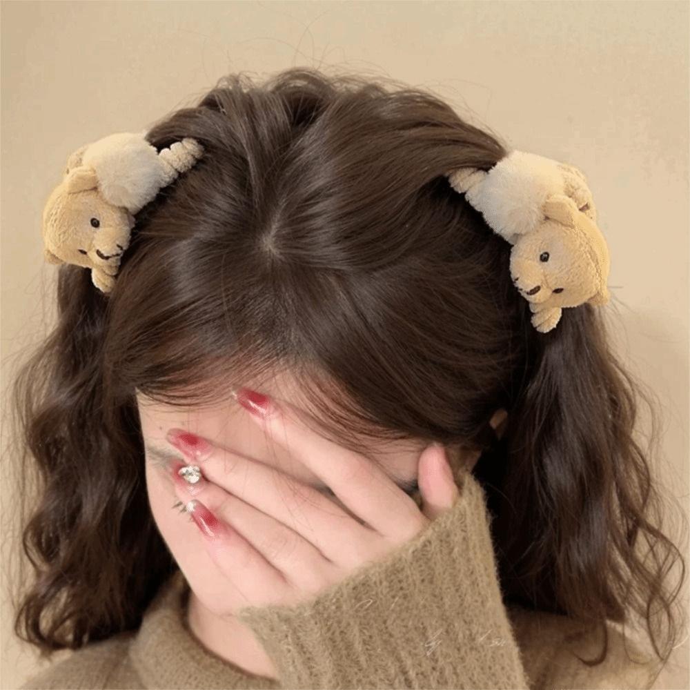 Cute Bear Plush Hair Clip Big Claws Shape Shark Clip Duckbill Hair Clip  Party Accessories