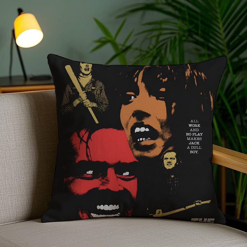 Horror Movies The Shining-S Pillow Case Anti-dustmite Pillowcase Invisible Zipper Silky Short Plush Sofa Cushion Cover