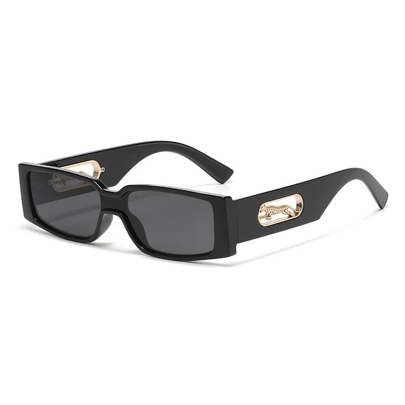 Fashionable and Elegant Small Square-framed Sunglasses Women Men Trend Street Photography UV Resistant Hollow Out Glasses