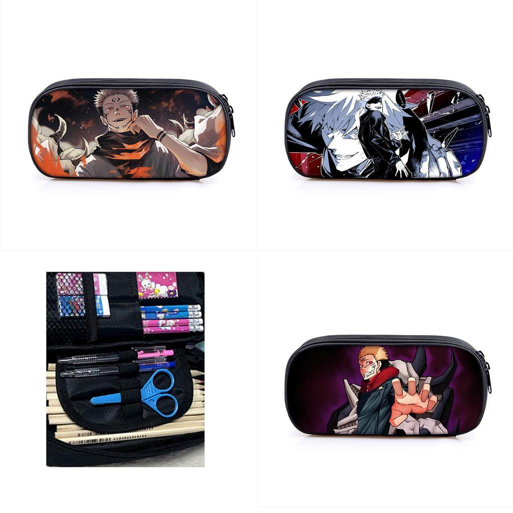 Jujutsu Kaisen Pencil Box With Large Capacity For Students And Makeup Essentials