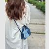 Denim Spliced Crossbody Bag for Girls Fashion Versatile Casual Shoulder Bag Advanced Commuter New Handbag