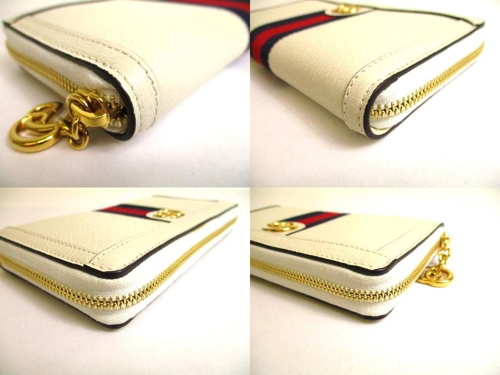 Authentic Saint Laurent YSL Black White Bicolored Leather Trifold Wallet Compact Wallet #9977 Open Box