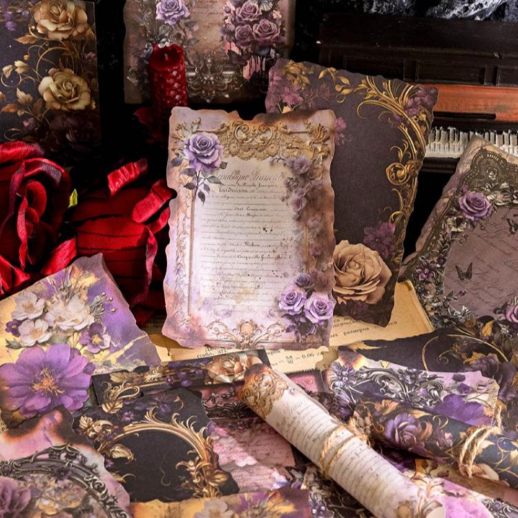 1ks materiál papír tajná zahrada série retro květinový motiv zápisník bolest taška pozadí DIY dekorace základní papír