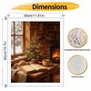 Christmas tree fireplace pine cones book cozy winter scenery digital painting oil painting art kit hand painting home decoration painting
