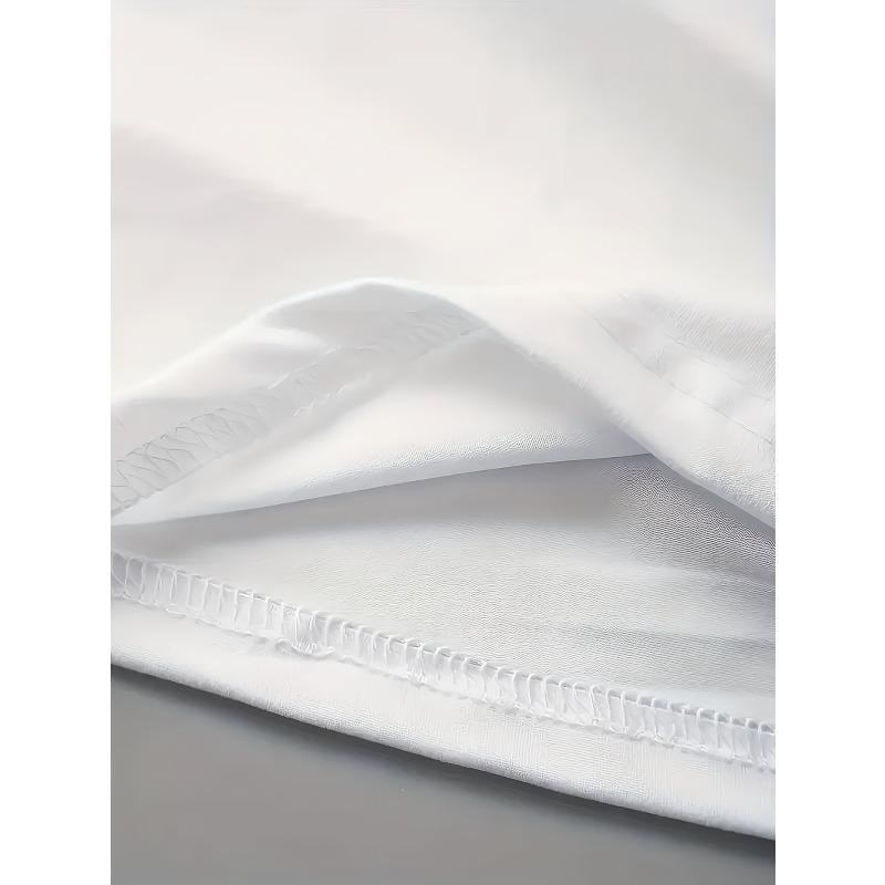 European Size Women'S Casual Music Headphones Graphic T-Shirt - White Short Sleeve Crew Neck, Loose Fit, Machine Washable