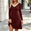 Women's Fashion Long Sleeve Dress Casual Everyday Wear Spring Fall Winter Outfit