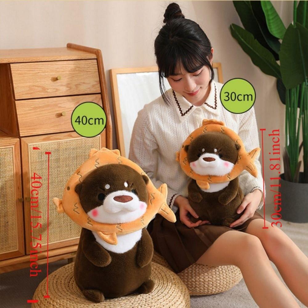 Lovely Design Fruit Otter Doll Soft Material Cartoon Animal Toy Otter Plush Toy  Kids Room