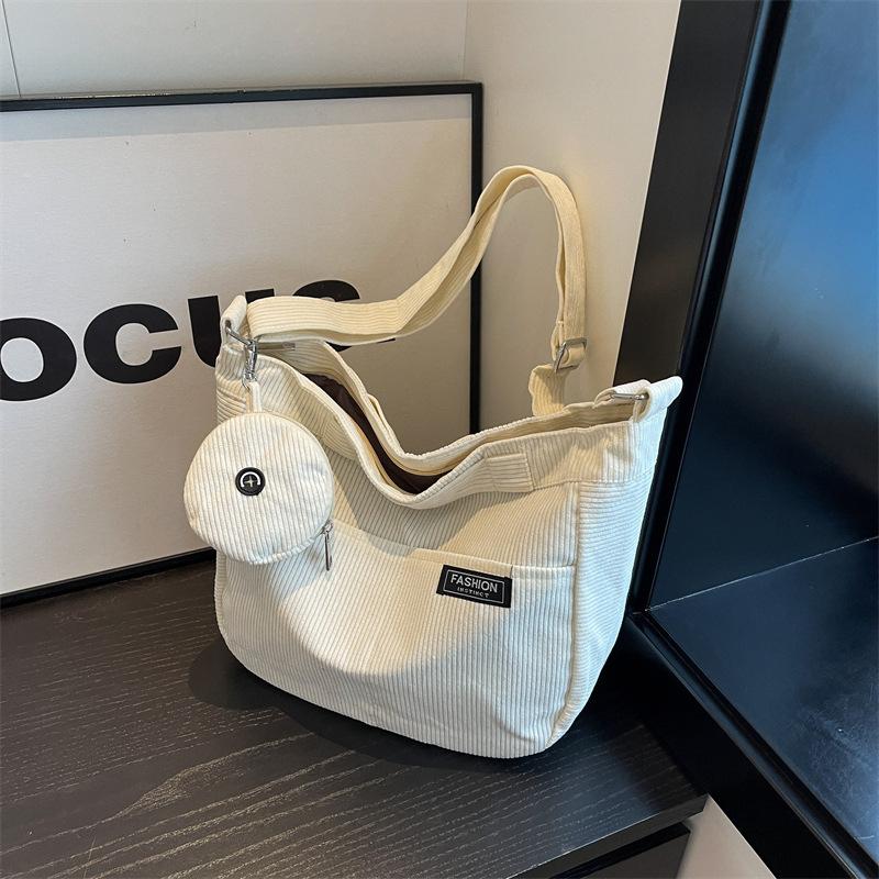 Осень Зима Плотный Вельвет Простая Сумка-тоут для Поездок Студенческая Повседневная Литературная Сумка Ручная Сумка Сумка через Плечо Повседневная Сумка-тоут Подарок к Снова в Школу 2149₽