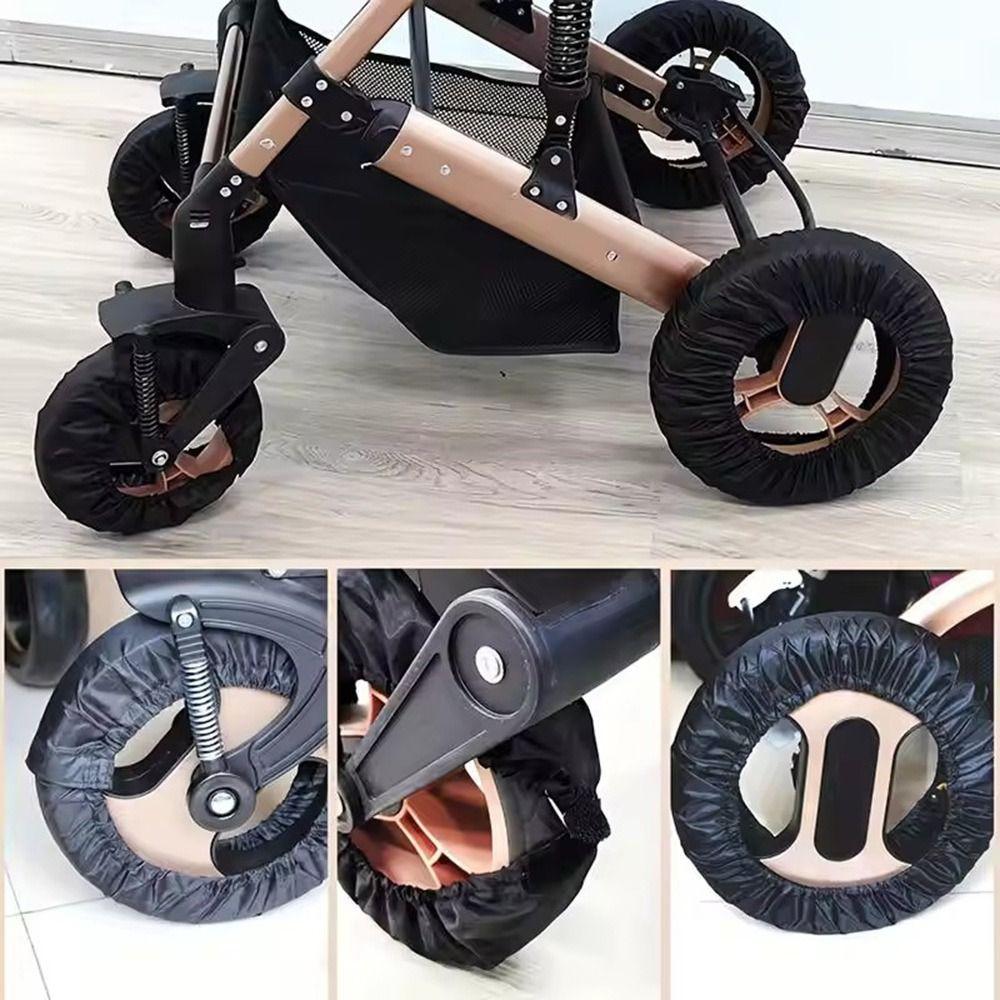 Dustproof Stroller Wheel Covers Waterproof Oxford Cloth Stroller Tire Cover Anti-Dirty Infant Stroller Wheel Sleeve Case