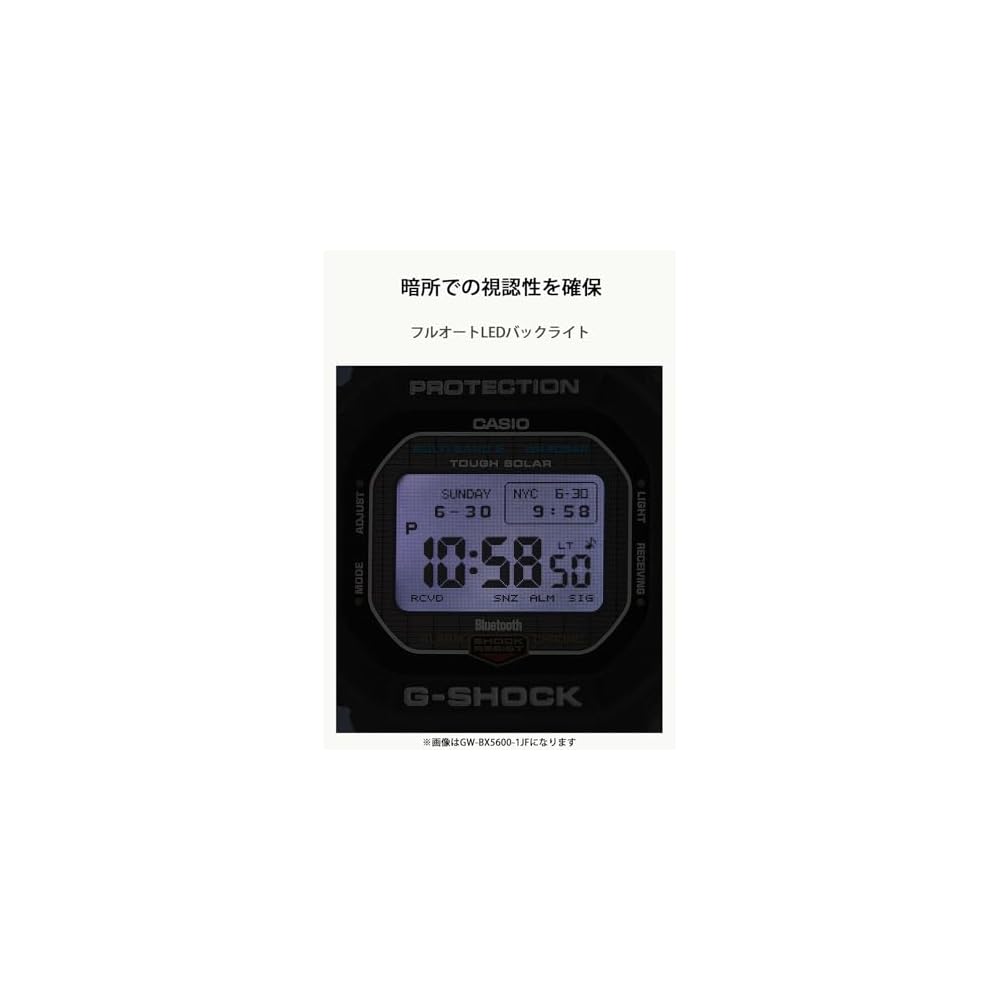 Casio G-Shock GW-BX5600-1JF Men's Black Bluetooth Solar Watch with MIP LCD and Eco-Friendly Materials