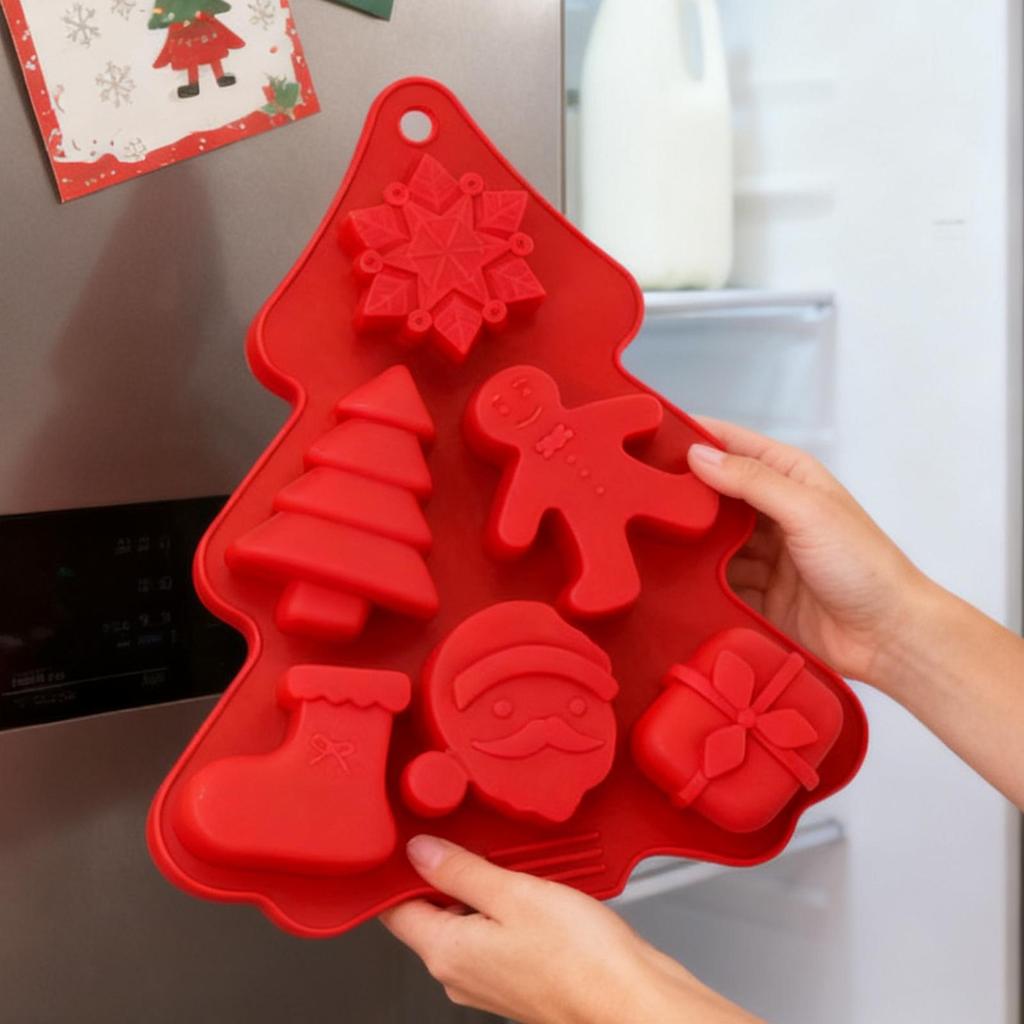 Christmas Silicone Molds Easy Release Mould Non-Stick Christmas Candy Molds For Cake Soap Candy Ice Cookie Food Crafts Fondant