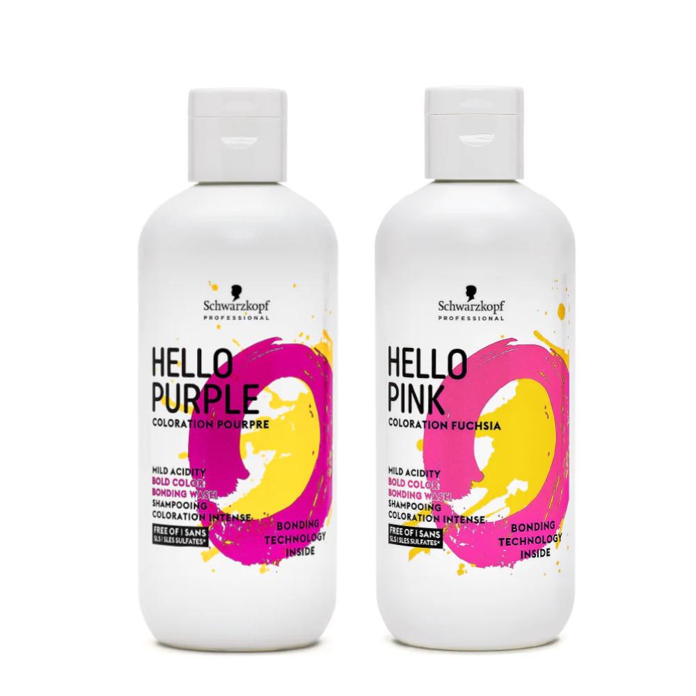 Schwarzkopf Hello Purple  Hello Pink Color Shampoo 310g