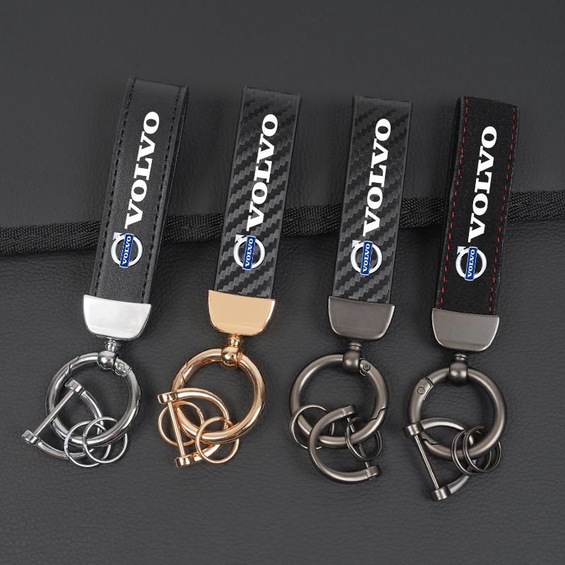 Titanium Alloy Car Badge Key Chain Auto Key Ring For Volvo XC90 V90 V60 XC60 V40 EC40 EX40 S80 S60 S90 C40 XC40 V70 XC70 C30 C70 FE3