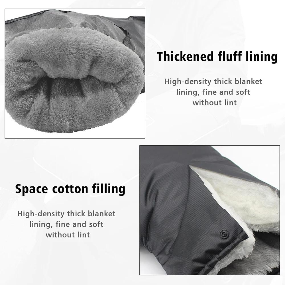 Radfahren Motorrad Roller Dicke Warme Lenker Muff Grip Muff Regendicht Reiten Schutz Winter Wärmer Thermische Abdeckung Handschuhe