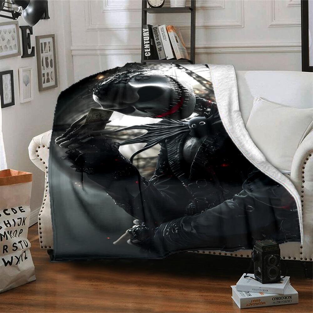 Jack Skellington Blanket Comfortable Great for Couch Chair Office Four Seasons Multipurpose Digital Print Ideal Gift For Birthday Valentine'S Day