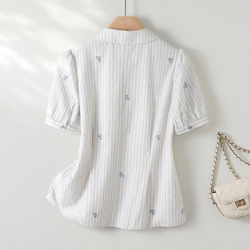 Yibai Striped Pure Cotton Slim-Fit Shirt